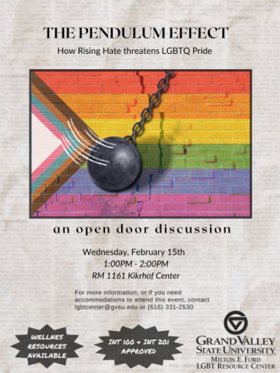 The Pendulum Effect: How Hate Threatens LGBTQ Pride (An Open Door Discussion)